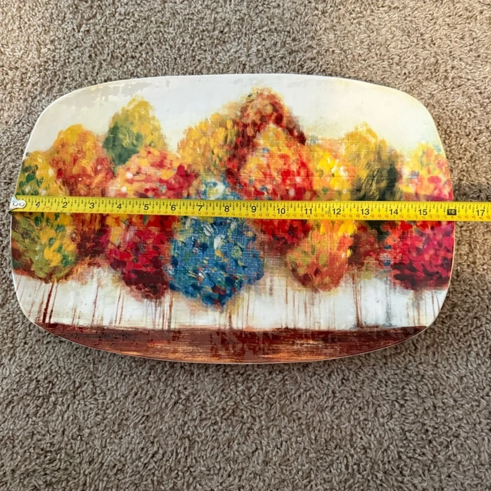Pier 1 Imports | Fall Trees White, Red, Orange, Blue Ironstone Platter
